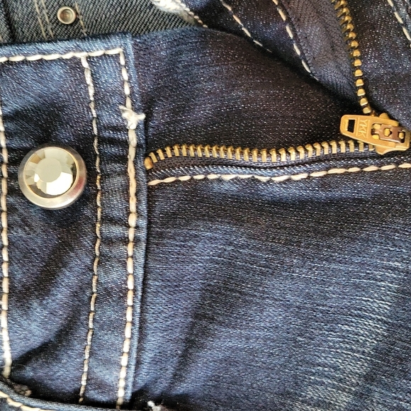 Miss Me Rhinestone Dark Wash Bootcut Jeans - Picture 8 of 16